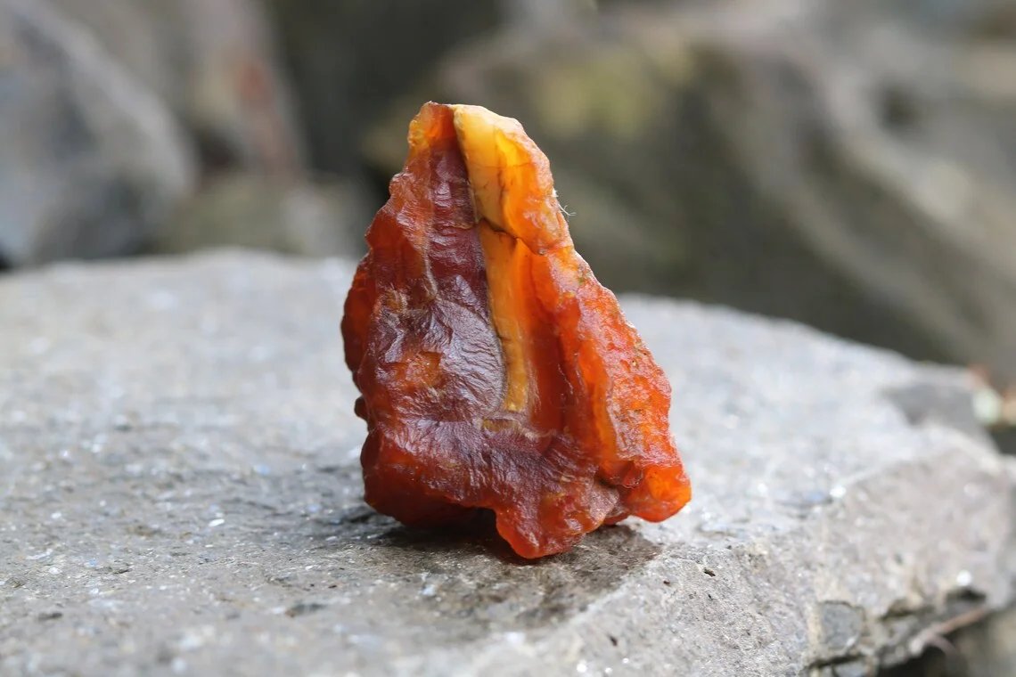 Rough tumbling grade carnelian agate nugget